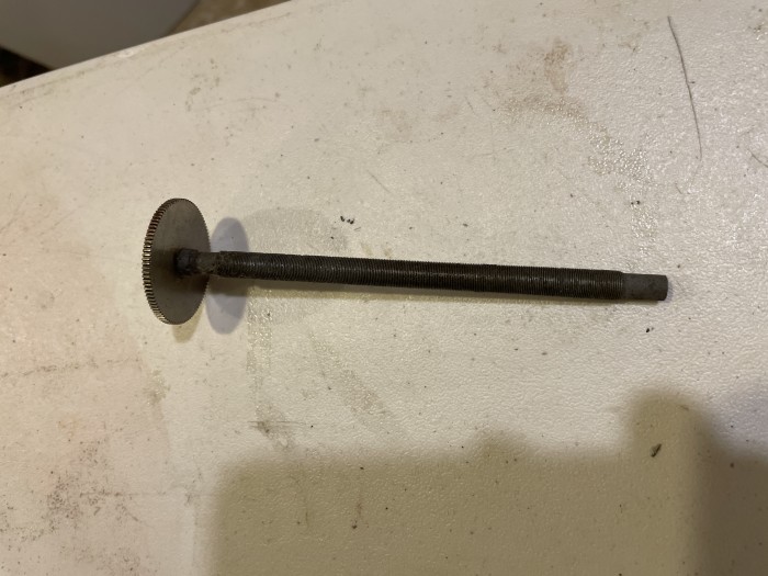Feed screw after evapo rust