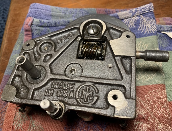 The RCA Victrola motor freed from its flimsy housing