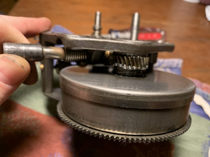 Shot of the tiny spring barrel