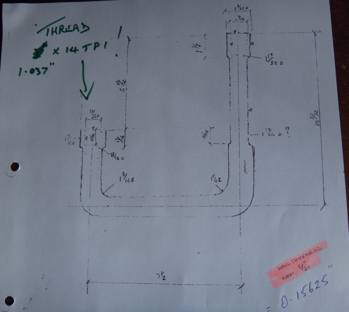 EMG Xb internal conduit dimensions (2&quot; longer than X and Xa). .