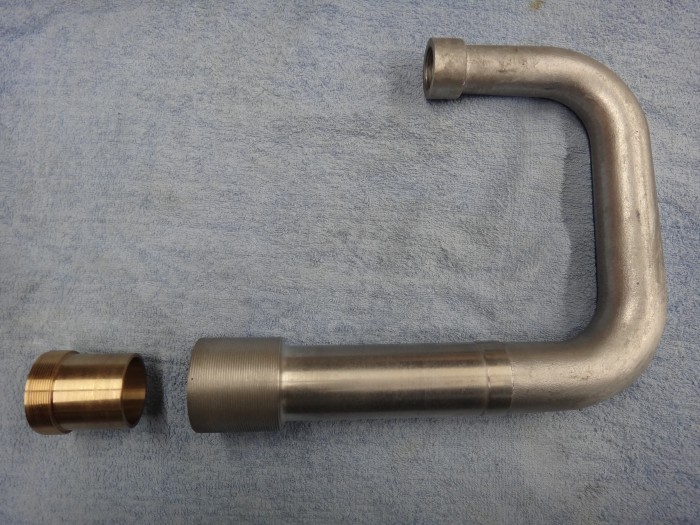 10. Fully machined (but yet to be polished) Xb conduit and bronze horn spigot.