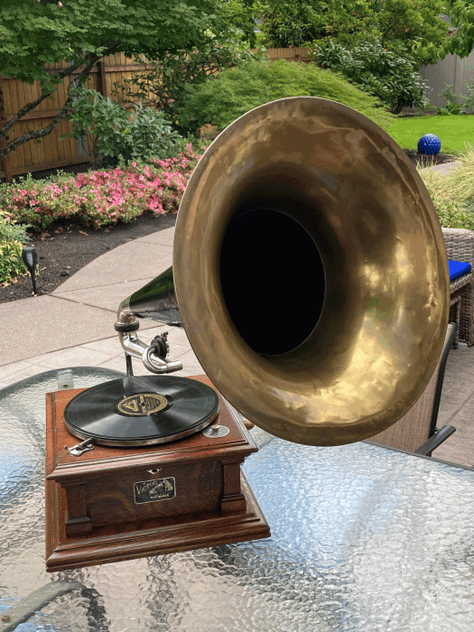 Victor V with records. $1750