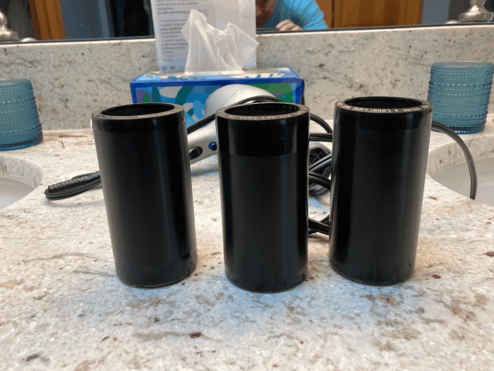 After heating