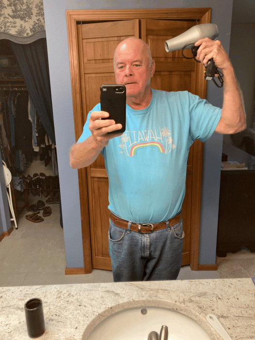 Proof that a hair dryer is not needed for grooming!
