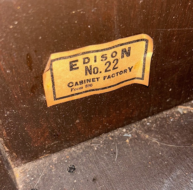Paper tag inside of Speaker cabinet