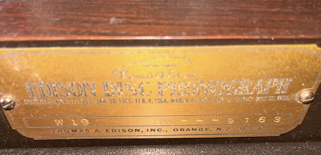 Data tag inside of turntable cabinet