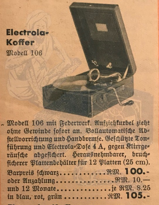 Advert in 1937