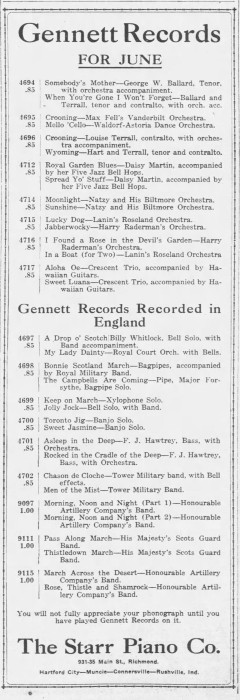 Record 4701 is under the Recorded in England section.