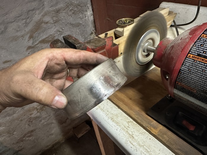 Polishing out the Dremel work on the wire wheel