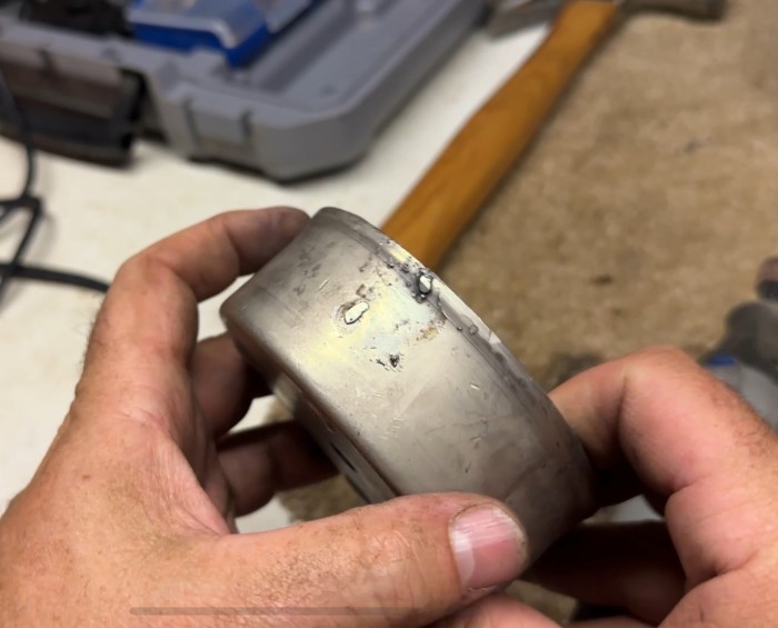 I want to remove ALL trace of this terrible weld job