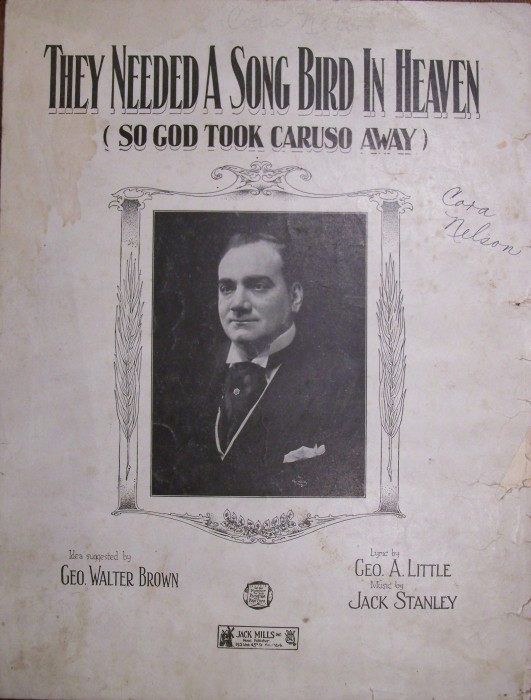 Caruso, sheet music 1921.JPG