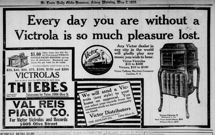Victor X (Queen Anne or Spider Leg) with Five Albums (Advert.).jpg