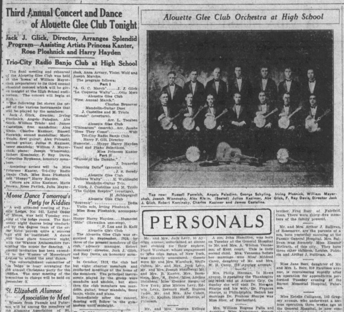 Passaic Daily Herald Nov. 26, 1926